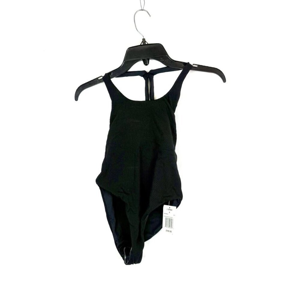 L Space Women’s Black Phoebe One Piece Swimsuit Size 4
